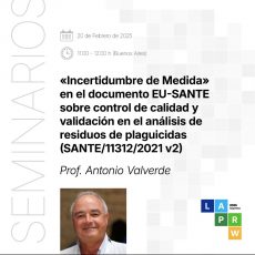 “Incertidumbre de Medida” en el Documento EU-SANTE sobre control de calidad y validación en el análisis de residuos de plaguicidas (SANTE/11312/2021 v2) “Incertidumbre de Medida” en el Documento EU-SANTE sobre control de calidad y validación en el análisis de residuos de plaguicidas (SANTE/11312/2021 v2)